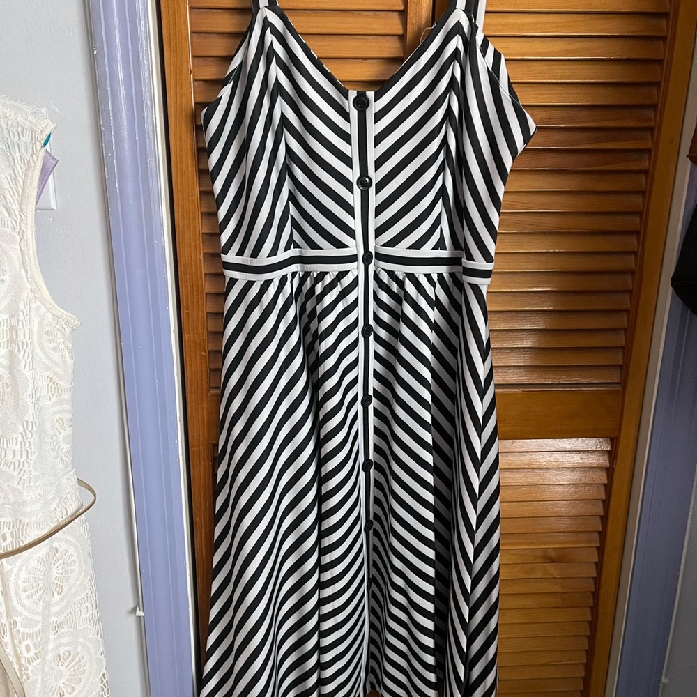 Eva Mendez Stripe Dress